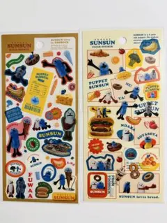 ✨正規品✨パペット スンスン クリアステッカー 2種類　SUNSUN