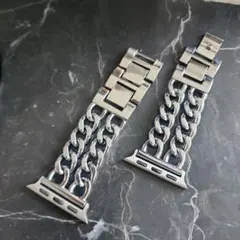 Apple Watch用シルバーチェーンバンド42/44/45/49mm