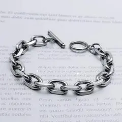 8m 17cm　マンテルブレスレット　4面カット　Tチェーン　ユニセックス