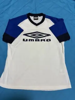 UMBRO Vネックシャツ ホワイト/ブルー
