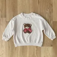futafuta クマ刺繍 トレーナー 90