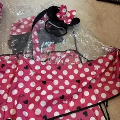ミニーマウス風ベビーカー用レインカバー