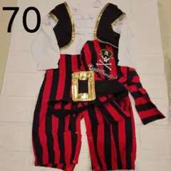 海賊コスチューム 70cm バンダナ付き　ロンパース　かっこいい　ハロウィーン