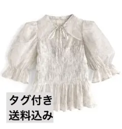 GRL 花柄シアーリボンシャーリングトップス[pp119] グレイル ブラウス