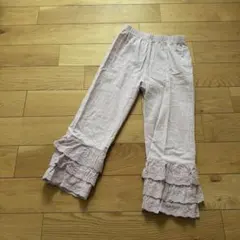 しまむら　softcheese micorrid レースパンツ 120 女の子