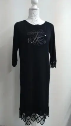 atelier　ラインストーン　ワンピース　ブラック　レース　⑪