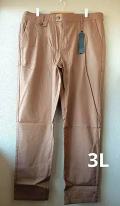 チノパン ベージュ 3L 　薄手　春用　大きいサイズ　伸縮性素材