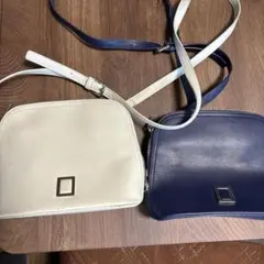 アイボリー&ネイビー ショルダーバッグ 2個セットのサムネイル