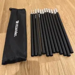 Hilander アルミポール180 2本セット ブラックのサムネイル