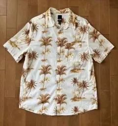 【美品】H&M メンズ　プリント半袖シャツ