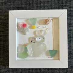 シーグラスアートmini 走れ！ワンコ♡ 子犬　ミニチュア