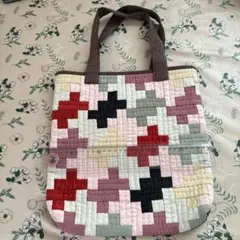 キルティングパッチワークトートバッグ