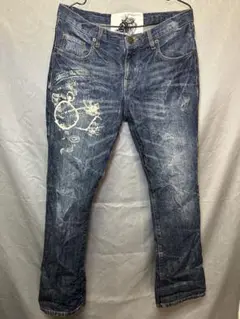 Recld ダークブルー スリムフィットデニム　レミレリーフ レコルド