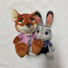 ズートピア２　ペアぬいぐるみ　ニック　ジュディ
