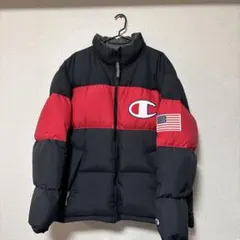 Champion ダウンジャケット X-LARGE ブラック/レッド