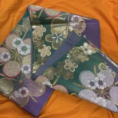 ゑり善】極上品 ☆瑞宝彩華飾文 正絹 袋帯 金糸 六通柄 1800織 本金箔