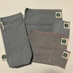 Starbucks デニム ランチョンマット 5点セットのサムネイル