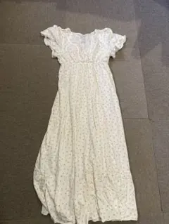 gelato pique フラワープリント 半袖ロングワンピース