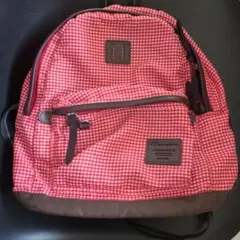 Champion　赤 白のチェック柄リュックのサムネイル
