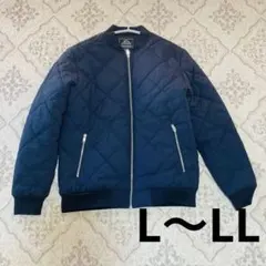 中綿ジャケット 大きめLサイズ　MA-1風 裏地オレンジ メンズ アウトドア