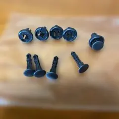 匿名配送　8mm 黒 カーバンパープッシュクリップリベット リテーナー5個セット