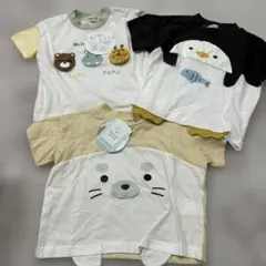新品！キッズ子ども男の子ベビートップス動物モチーフ 半袖Tシャツ ３枚80センチ