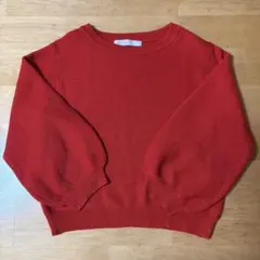 THE SHOP TK 赤 リブ編み ニットセーター