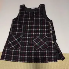 H744 チェック柄ノースリーブエプロン