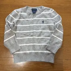 Polo Ralph Lauren セーター 110サイズ グレー/ホワイト