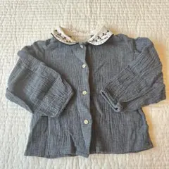 【美品】海外子供服　Popelinシャツ 18-24m