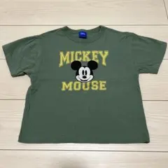 ミッキーマウス Tシャツ 120cm オリーブグリーン