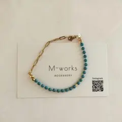 No.513　bracelet∴天然石ターコイズ*サージカルステンレス