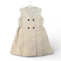 AZUL by moussy Aライン ミニ丈ジレ フリーサイズ