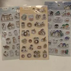 週末お値下げ♪モフサンドぷくっと2柄➕しろたん、はぴだんぶいぷくっとシール