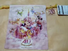 東京ディズニーリゾート 40周年記念 巾着　チャーム40DreamGOround