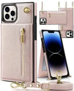 iPhone 14 Pro Max 適用 携帯ケース 肩掛け 首かけ 斜めがけ