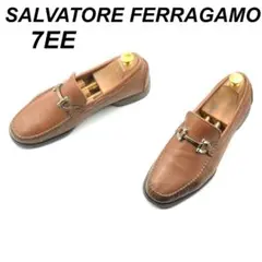 SALVATORE FERRAGAMO ガンチーニ 7EE ローファー 茶