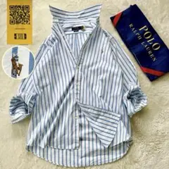 極美品✨ポロラルフローレン 現行　オックスフォードシャツ　XLストライプQR