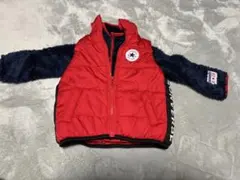 CONVERSE キッズ 中綿ベスト レッド