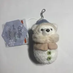 ダッフィー シークレットオブスノーウィーデイぬいぐるみチャーム　雪だるま