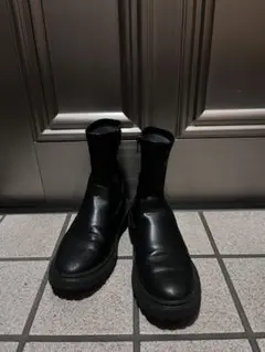 レザーショートブーツ