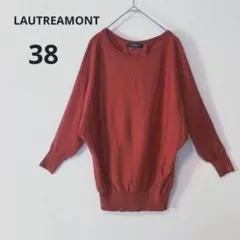 ロートレアモン 38 レッド アンゴラ混 バックオープン　ドルマン袖 ニット
