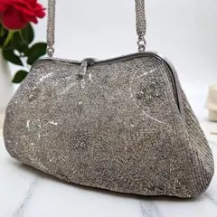 ヴィンテージ風 ビーズ刺繍バッグ パーティーバッグ クラッチバッグ