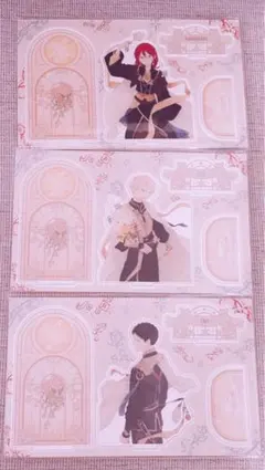 3点セット 赤髪の白雪姫 ステンドグラス風アクリルスタンド 白雪 ゼン