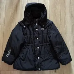 こっこ様　【美品】JENNI love フード付き中綿コート 黒　140cm