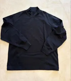 UNIQLO U ブラック モックネックTシャツ Lサイズ