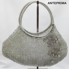 美品】アンテプリマ ワイヤーバッグ シルバー リボン ビジュー パール