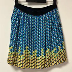 新品タグ付★マークバイマークジェイコブス 幾何学模様 ミニフレアスカート【XS】