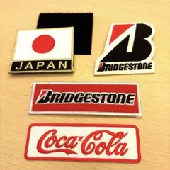 BRIDGESTONE & Coca-Cola 刺繍パッチ４点セット
