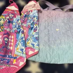 ネコ手提げバッグ ハピネスチャージプリキュア ループタオル２枚新品